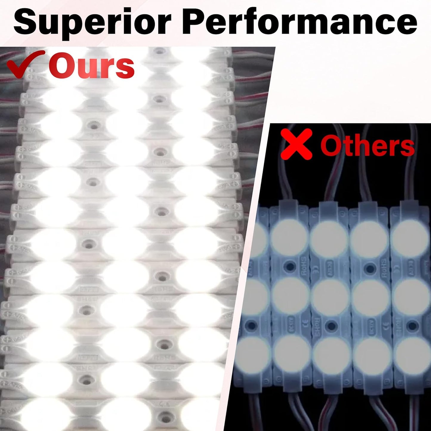 low power draw led chips rated for over 60,000 hours of service