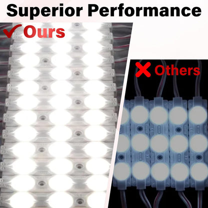 low power draw led chips rated for over 60,000 hours of service