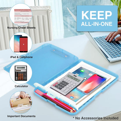 low-profile metal clip with ergonomic finger grips for comfortable extended holding