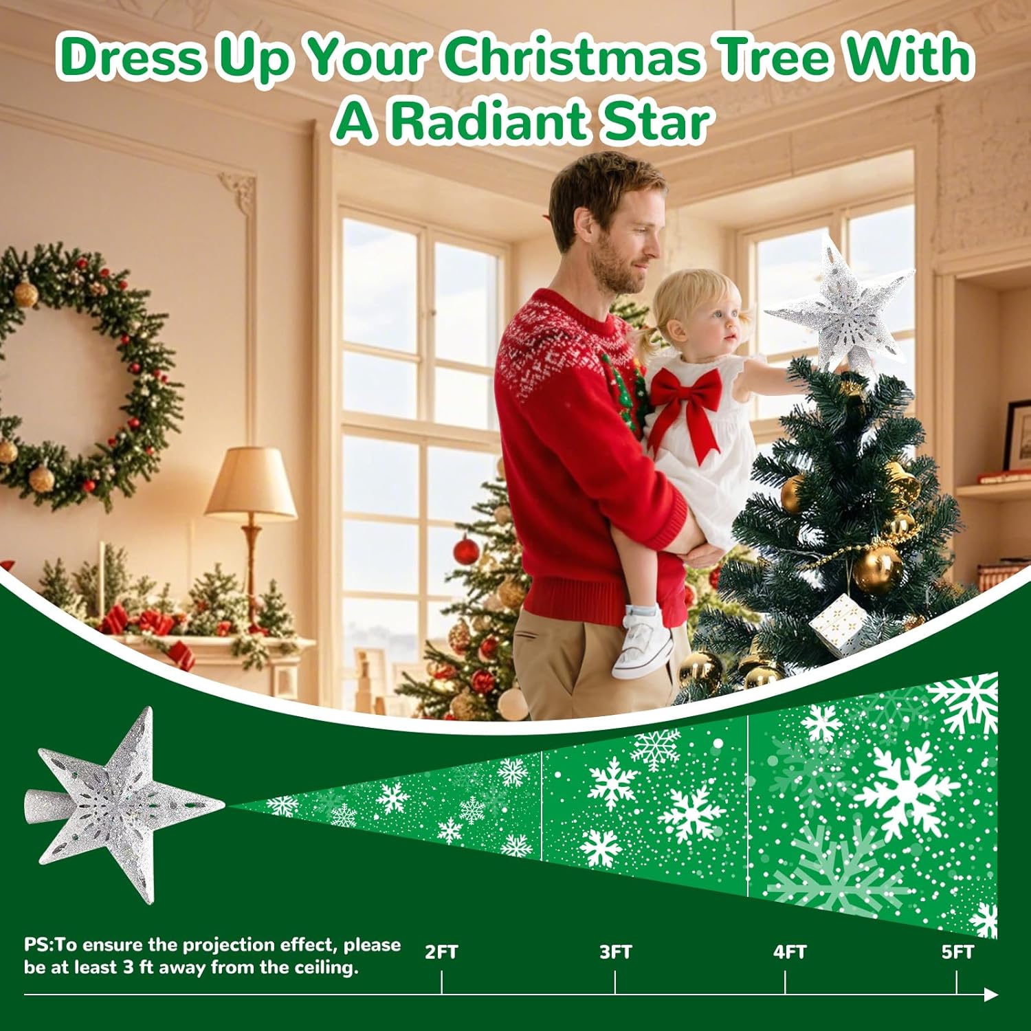 Lumabelle Plug-In Christmas Tree Star – Tranquil Seasonal Glow for Bedroom Sanctuary and Holiday Meditation Space