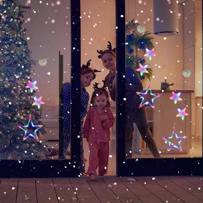 Lumalights LED Christmas Silhouette Lights – Suction-Cup Window Hanging Set for Cozy Holiday Ambience
