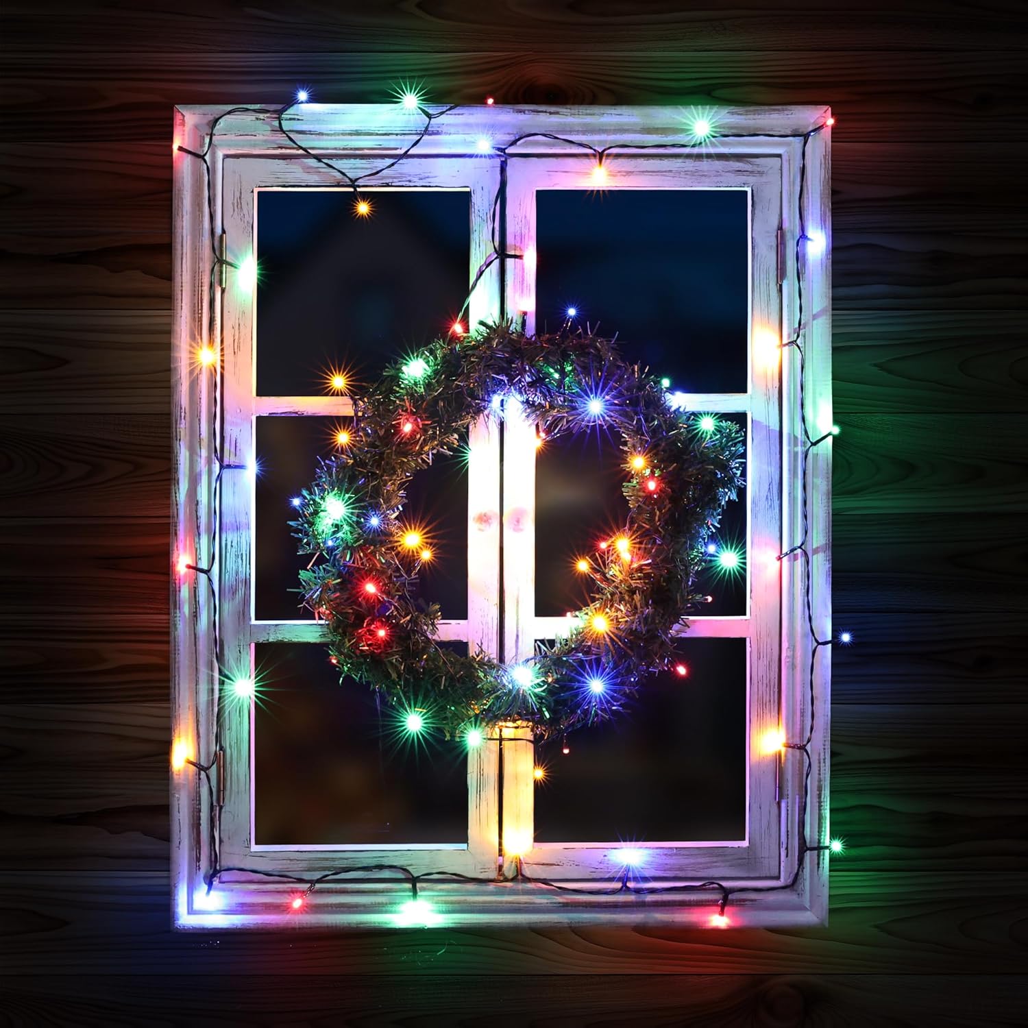 LumDecor Solar Ready Outdoor Fairy Lights – Garden Walkway and Facade Holiday Lighting, 200 LED Battery Box Waterproof Remote