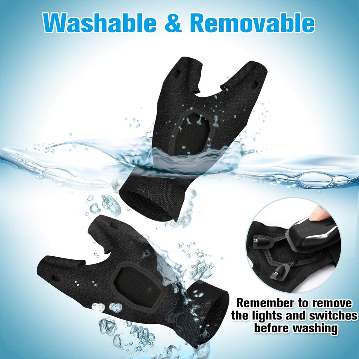 LumeFlex Hands-Free LED Gloves – Unique Christmas Stocking Stuffer for Men, Practical Gift for Grandpa