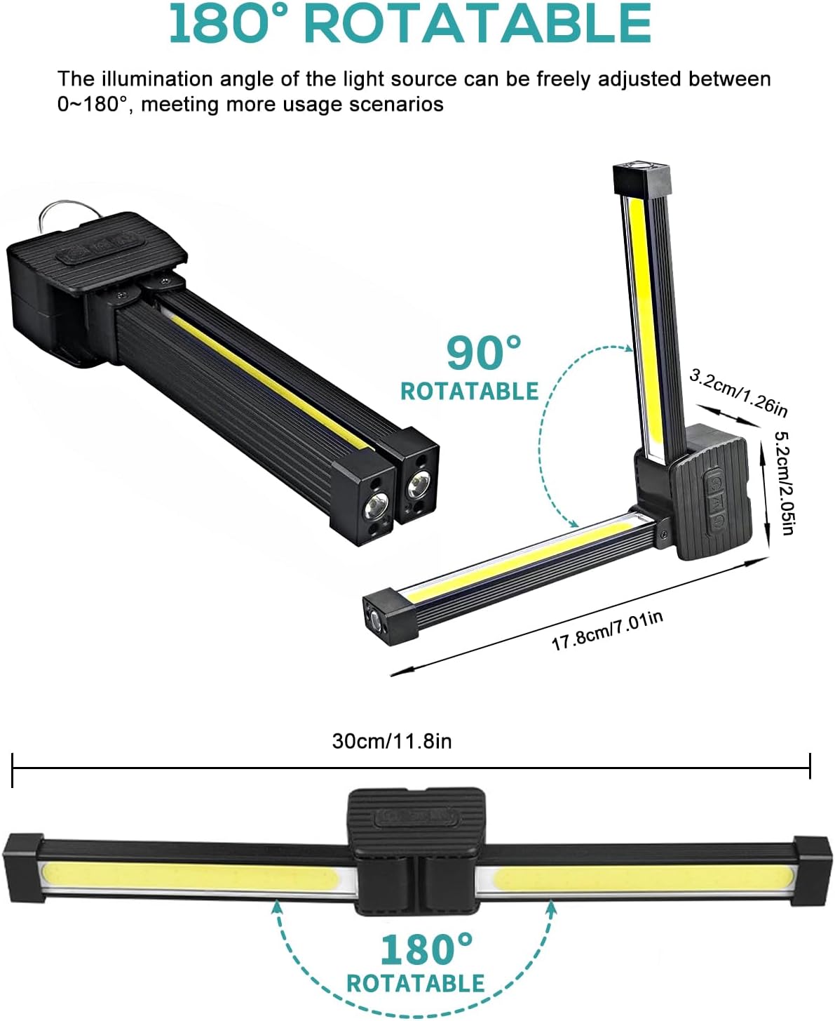 LumeGrip Pro – Practical Birthday Gift for Him, Rechargeable Magnetic LED Work Light with Power Bank