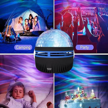 LUMENA Ambient Mood Light – Sleek LED Aurora and Water Ripple Projector for Dining Room and Home Lounge Aesthetics