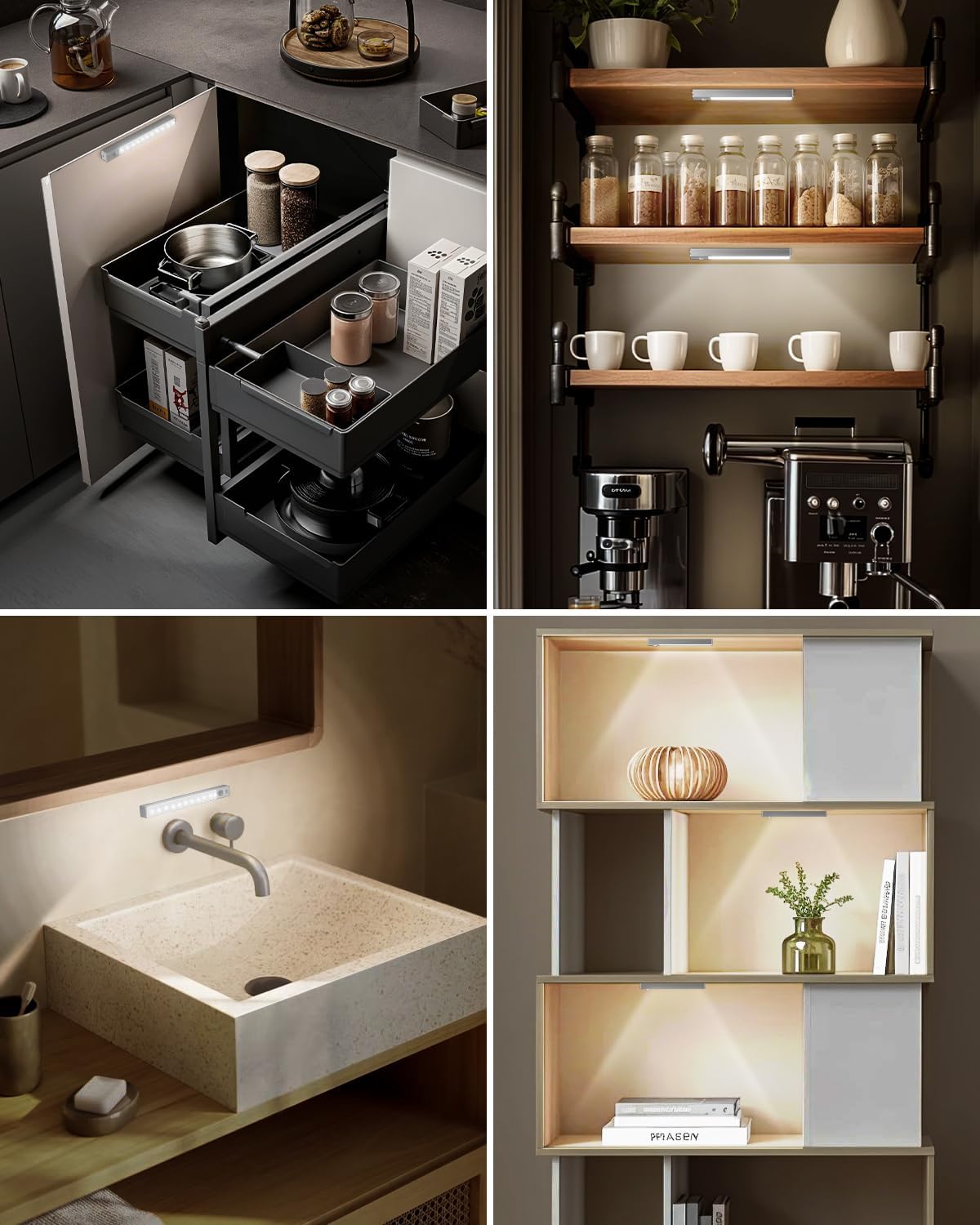 LumenGlow PIR Sensor Cabinet Light – Fire-Free Pantry and Bathroom Lighting for Elderly Users