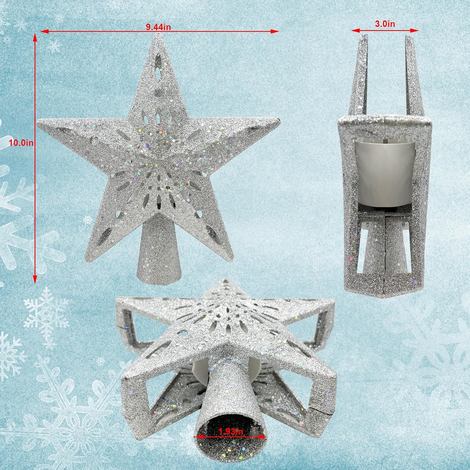 Lumichroma LED Christmas Star Topper – Modern Holiday Aesthetic for Dining Room and Fireplace Area