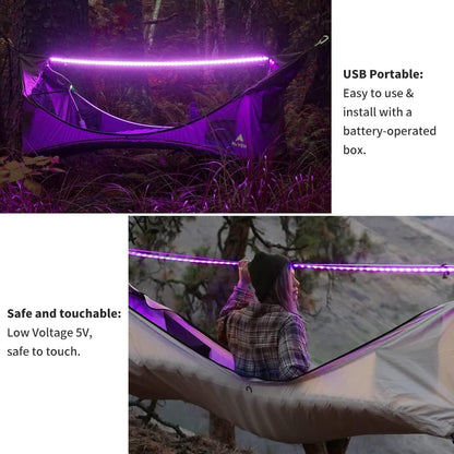 Lumify Home Glow Party Light for Kids' Room, USB Powered Blacklight Strip for Halloween