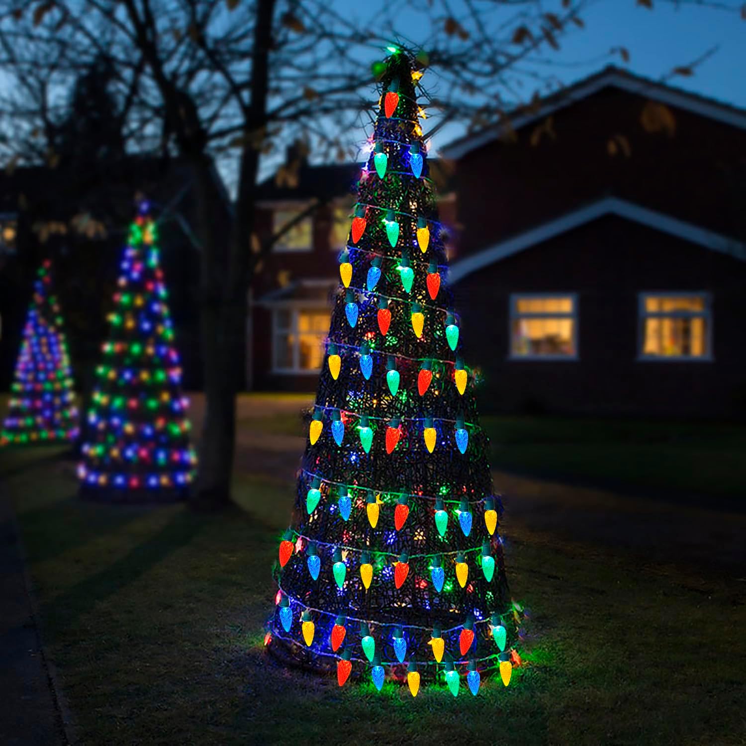 Lumify Solar C6 Lights – Subtle Multicolor Accent String Lights for Restraint-Focused Minimalist Backyard Styling