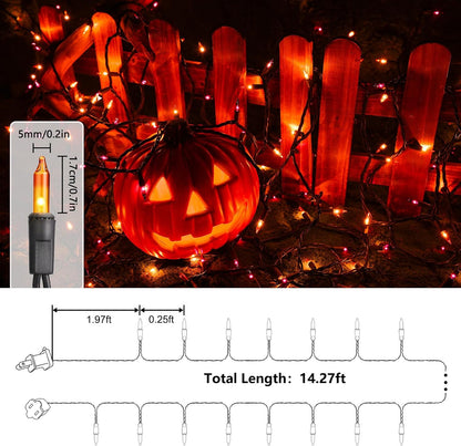 Lumifye Child-Safe Spooky Lights – Warm White Indoor String Lights for Kids Bedroom, 12.5ft