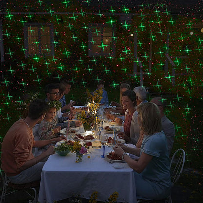 Lumilux Glow Star Projector – Atmospheric Indoor Party Decor, Rotating Snowflake Santa and Tree Patterns for the Living Space