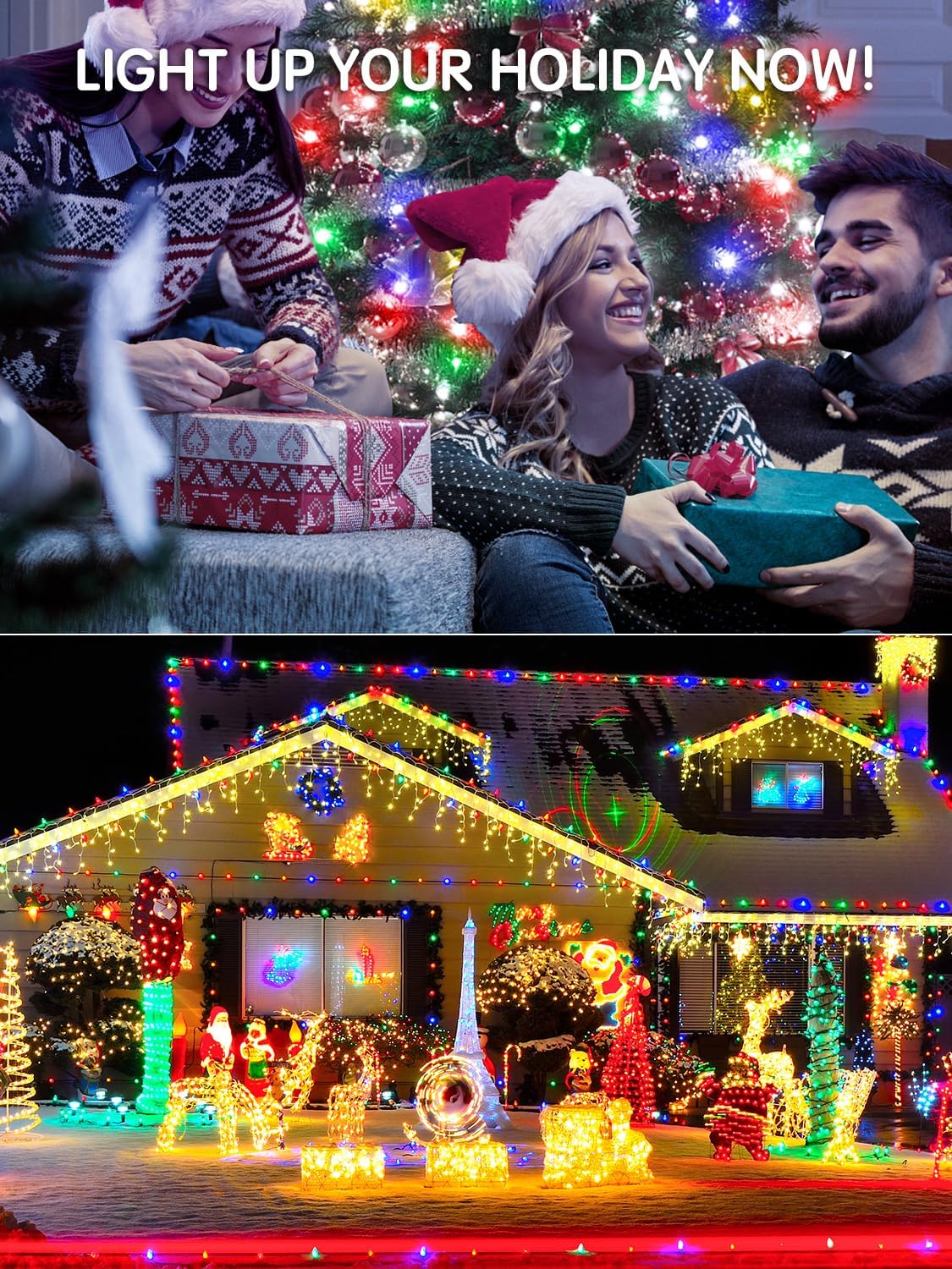 LuminaGlow Pro Valentine's Day Decor Gift – 115FT Warm White String Lights for Bedroom Ambiance