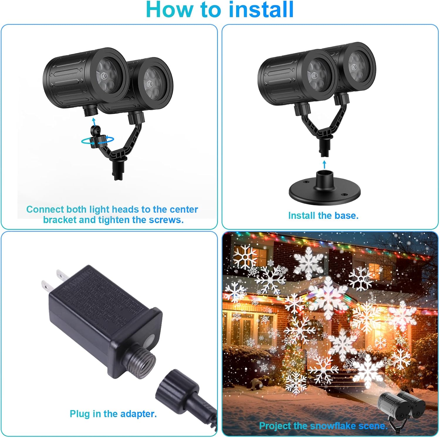 LuminaGlow Toddler-Safe Winter Light – Quiet LED Snowfall Effect for Bedtime, Story Corner, and Playroom Calm-Down Zone