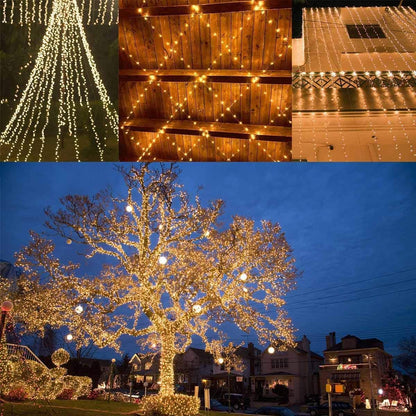 Luminex Solar String Lights – Fence, Trellis, and Balcony Outdoor Lighting, Rechargeable 10-Hour Fairy Lights
