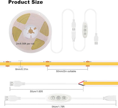 LuminGlow COB LED Strip Light – Ready-to-Gift Desk and Sewing Room Upgrade for the DIY Enthusiast