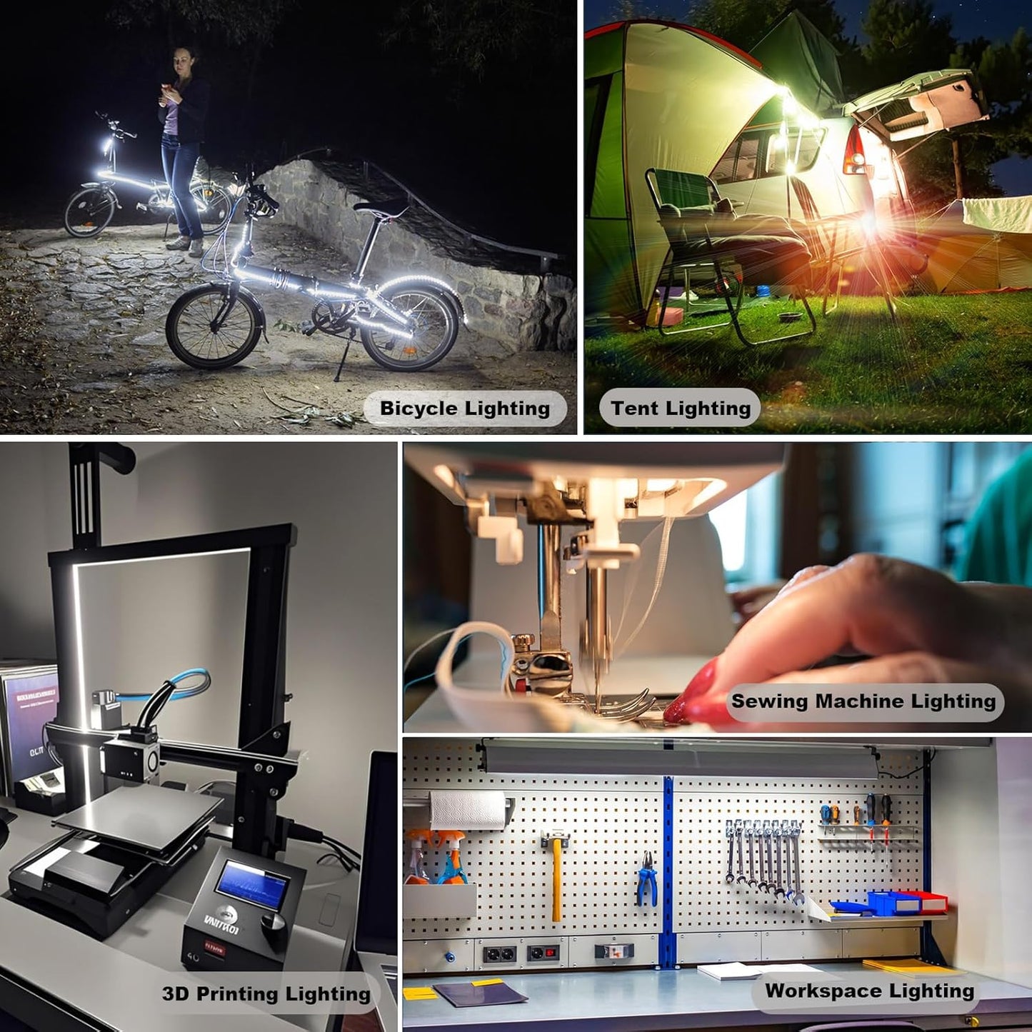 LuminGlow COB LED Strip Light – Ready-to-Gift Desk and Sewing Room Upgrade for the DIY Enthusiast