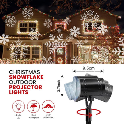 LUMINOUS Winters Night Snowflake Projector – Unique Christmas Gift for Friends, No Ladder Light Installation