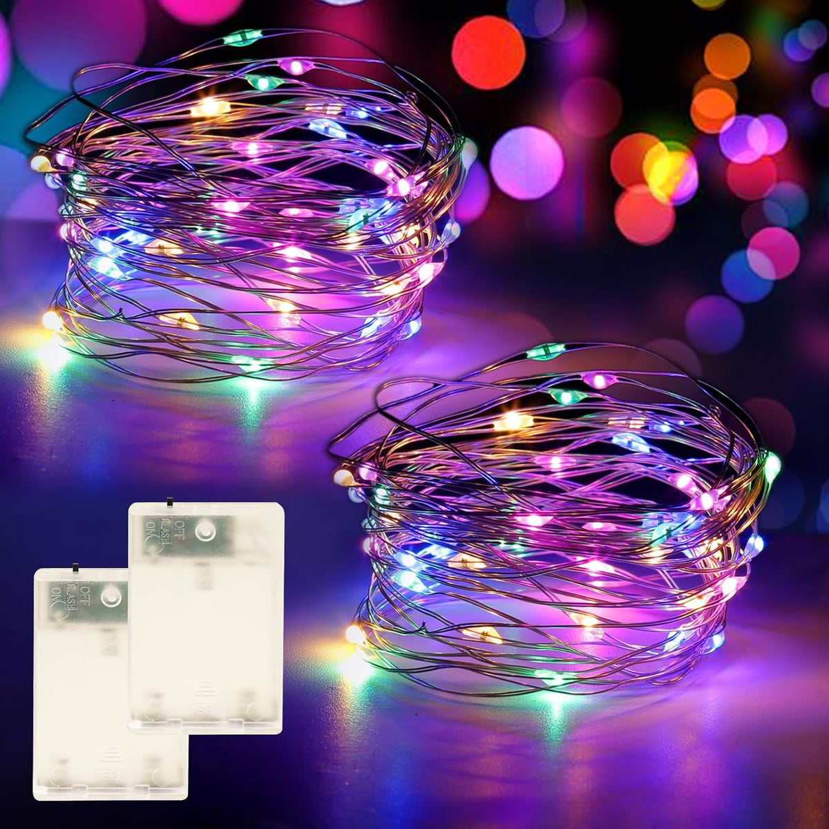 LuminStyle Mason Jar Lights – Decorative Battery Fairy Lights for Craft Room and Photo Walls