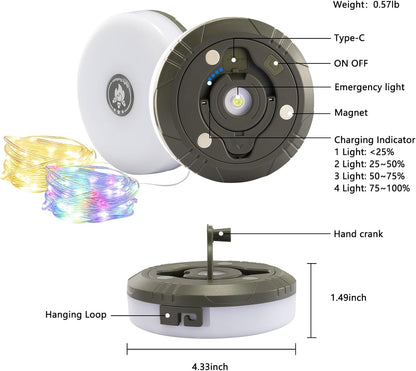 LuminTrail CampGlow Reel – SOS Camping Light with Bright Strobe Mode, 12-Hour Battery for Blackouts & Night Hikes