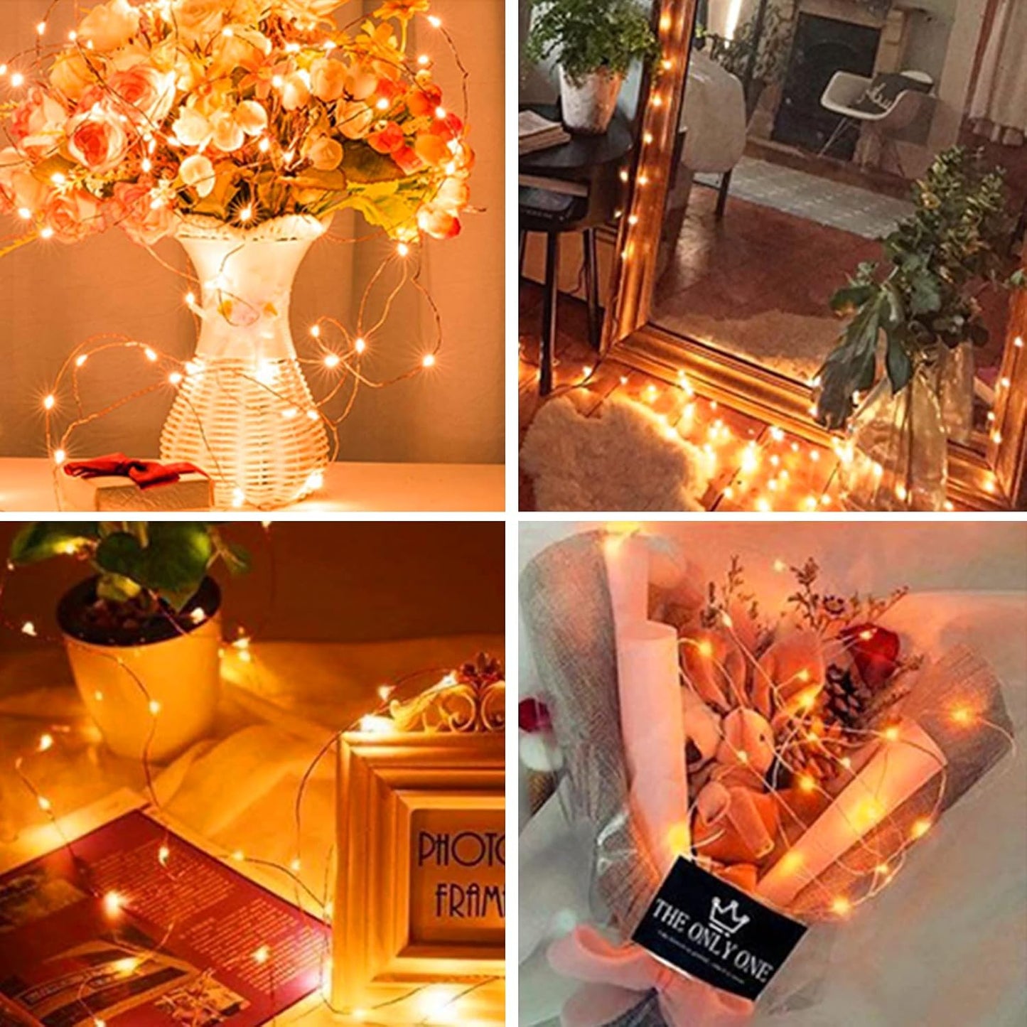 LumNest Battery Lights – Less is More Home Accent, Clean Line Copper Wire Warm White