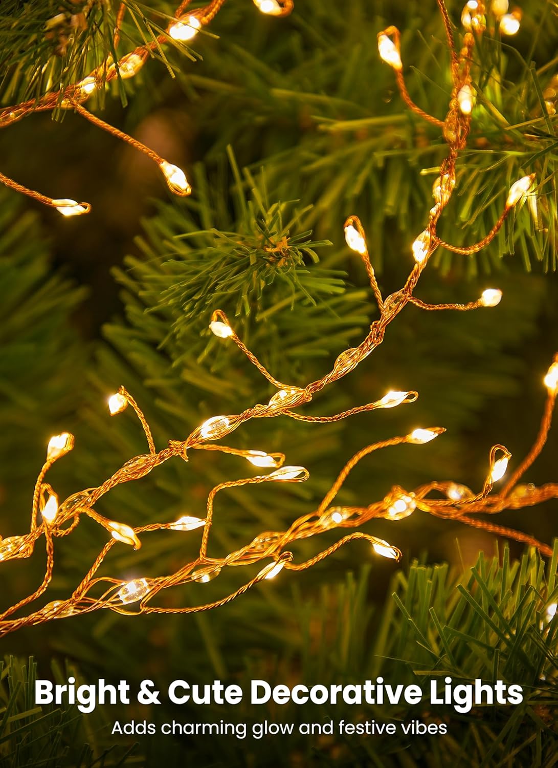 Lumoonos 388LED Firecracker String Lights – Decorative Centerpiece Lights for Vases and Jars