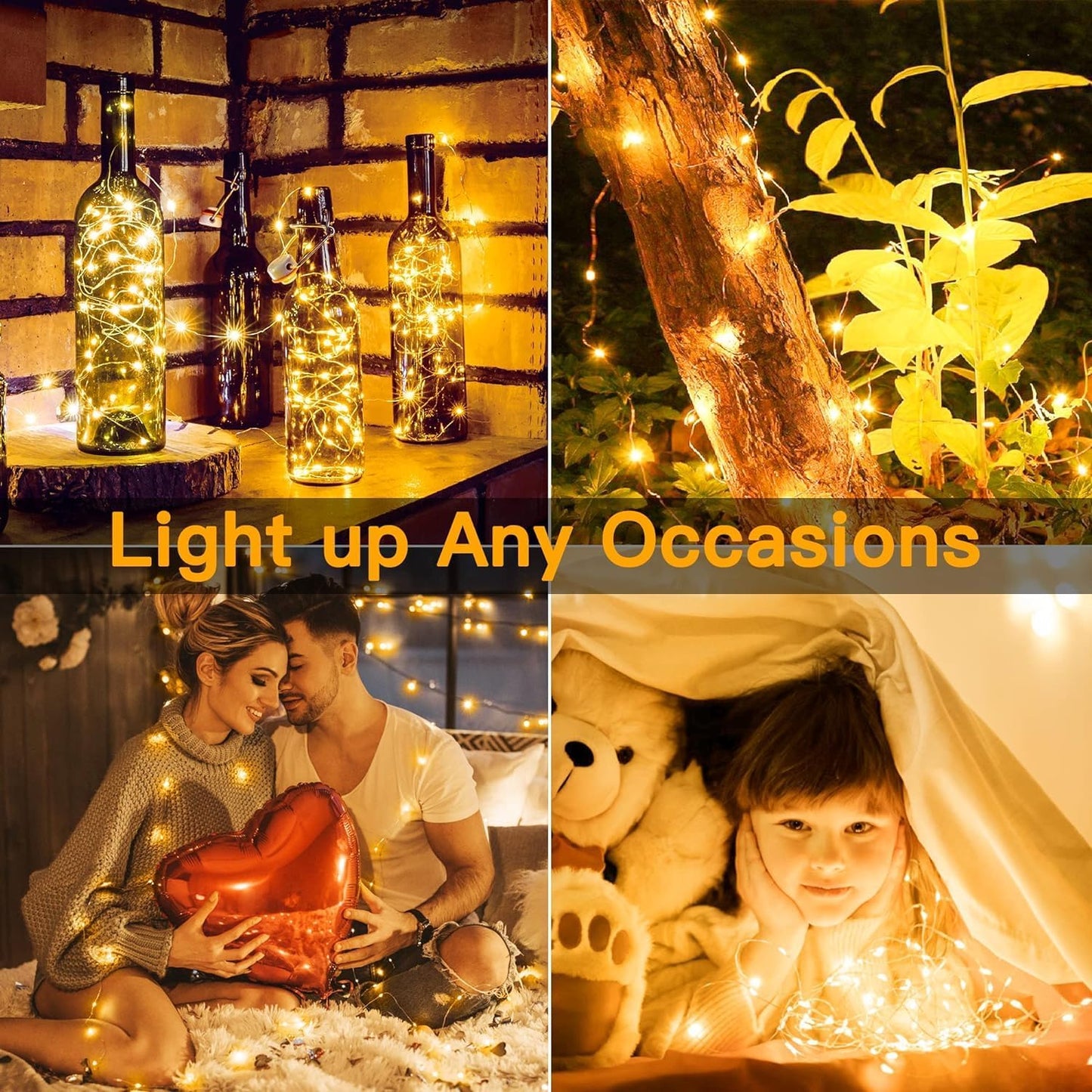 Lumoonos Firefly Lights – Battery Operated Wall and Headboard Glow for Relaxed Home Ambiance