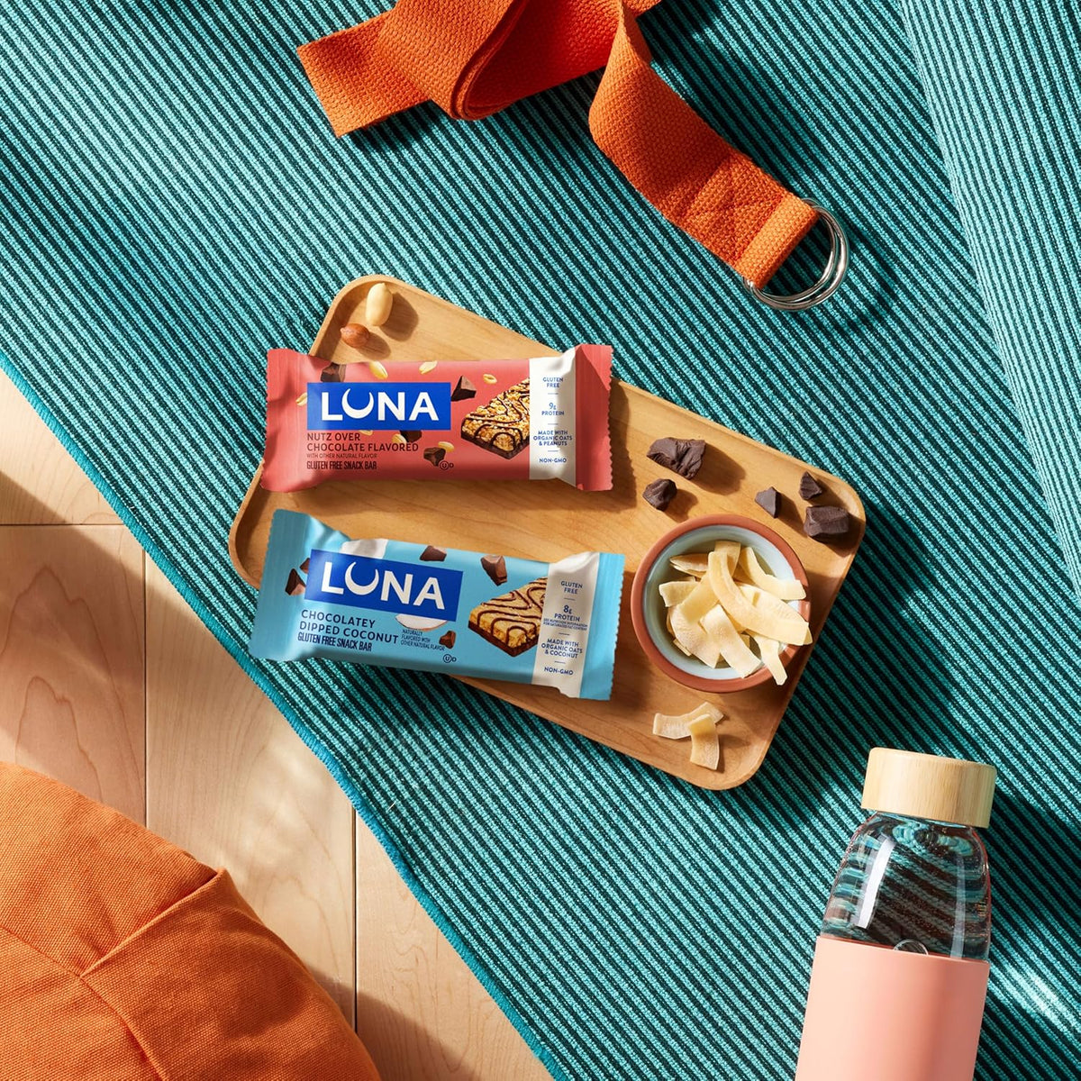 LUNA Bar Protein Bars - Quick Energy Boost for Remote Workers, Non-GMO 6 Flavor Pack