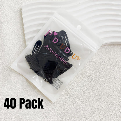 LUXSIBE 40 Pack Metal Snap Hair Clips – Dance and Cheer Team Barrettes for School-Age Girls, Classroom Ready