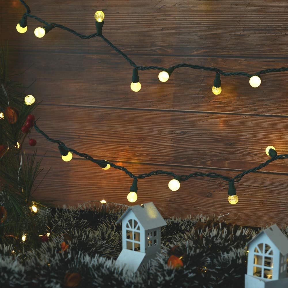 LYCKLIG Globe String Lights – Cozy Bedroom Aesthetic with Warm White 2300K Glow, 70 LED 19Ft Plug-in Fairy Lights
