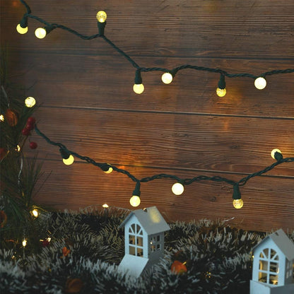 LYCKLIG Globe String Lights – Cozy Bedroom Aesthetic with Warm White 2300K Glow, 70 LED 19Ft Plug-in Fairy Lights