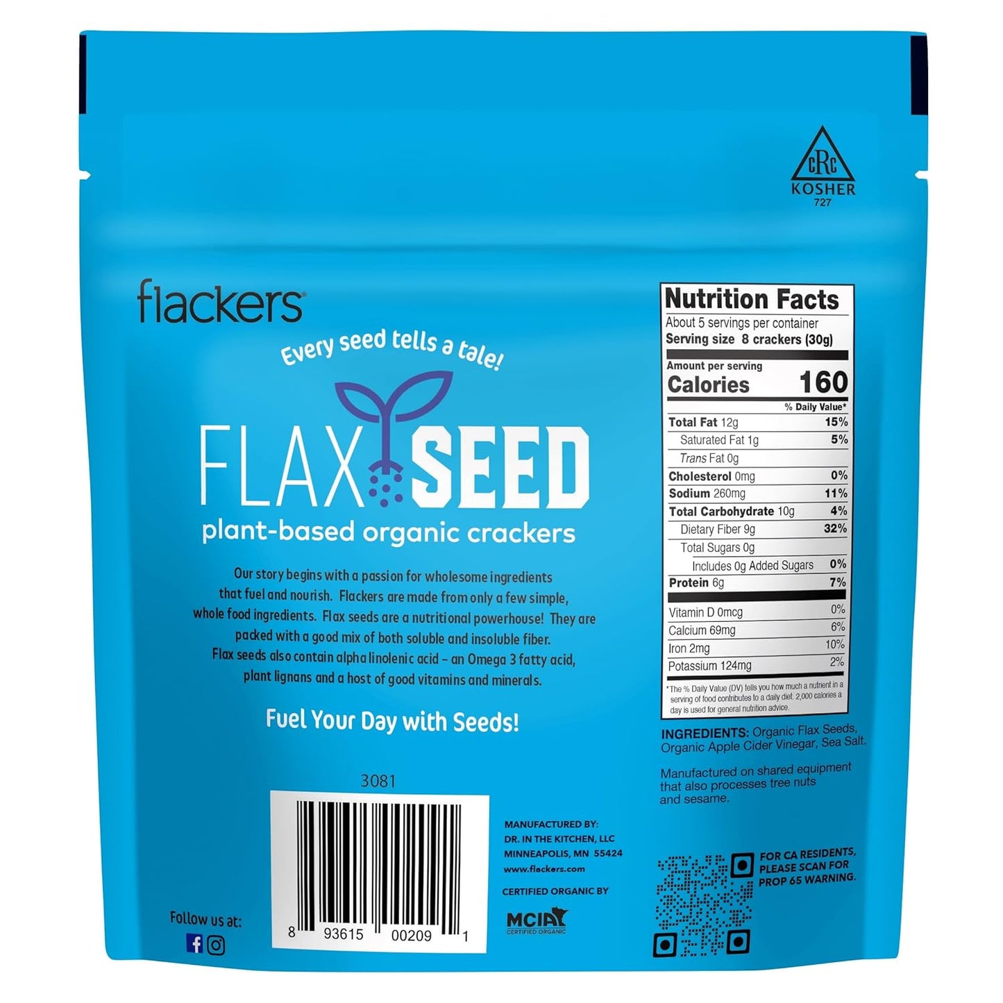 made from early-germinated organic flaxseed for improved digestibility and nutrient absorption
