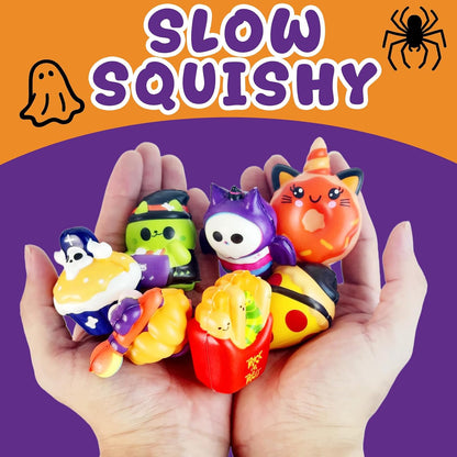 Halloween Squishies 24PCS – Soft TPR Foam Squishy Figures for Playroom Trick or Treat Station and Front Porch Handout