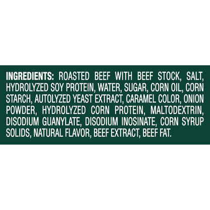 made from genuine oven-roasted beef rather than artificial beef flavoring