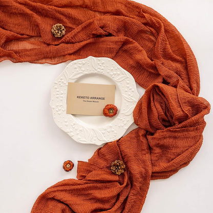 made from soft cotton with a blended gauze and cheesecloth texture