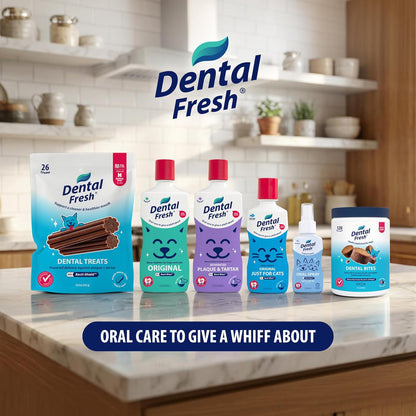 Dental Fresh Oral Care Drops – Stress-Free Dental Wellness for Multi-Pet Homes, 17 oz