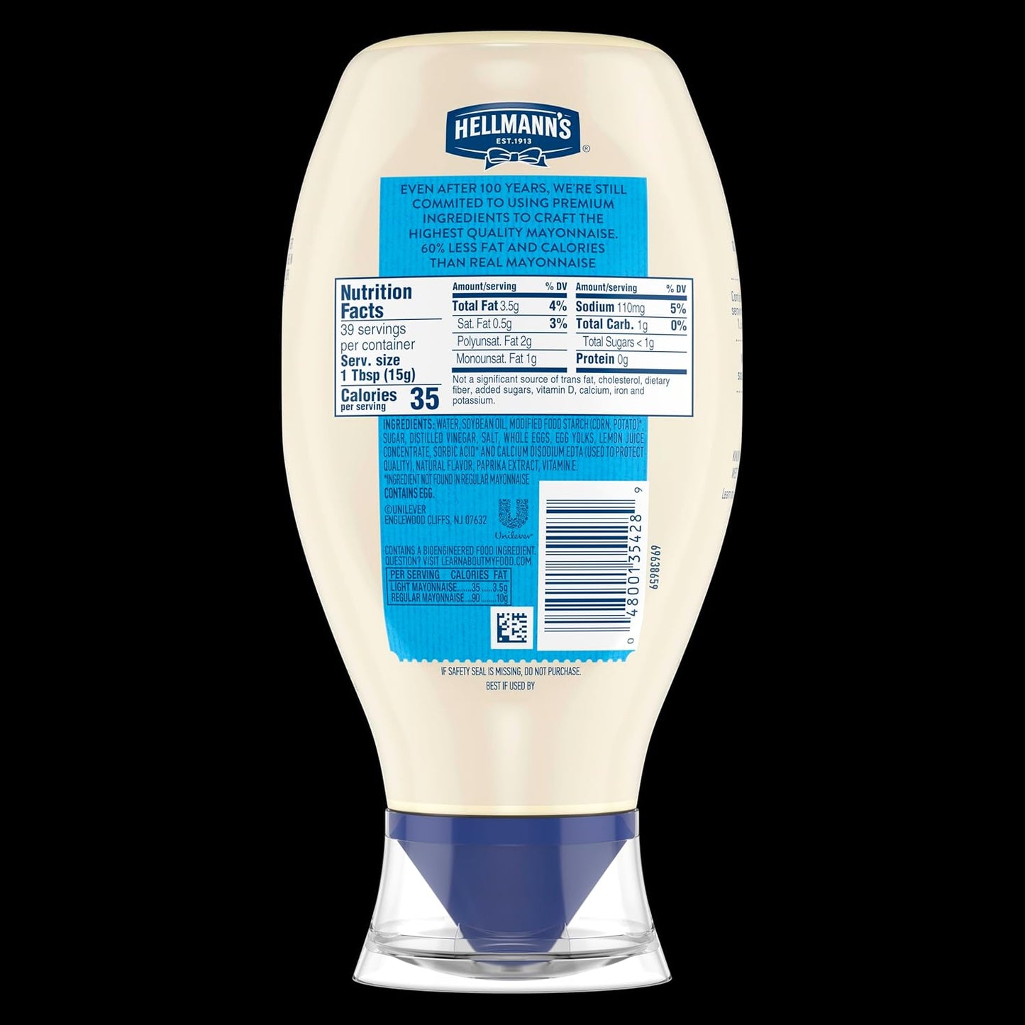 made with 100% cage-free eggs, oil, and vinegar