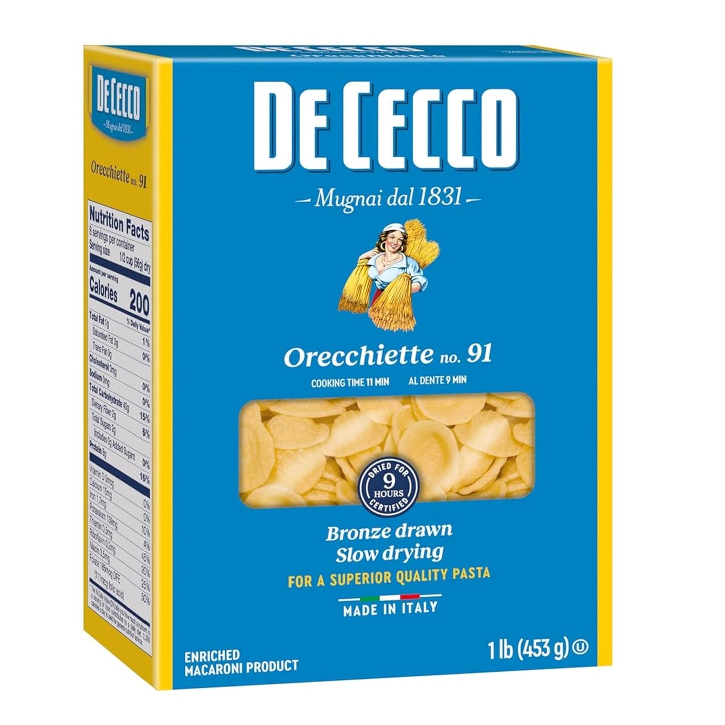 made with 100% semolina and durum wheat