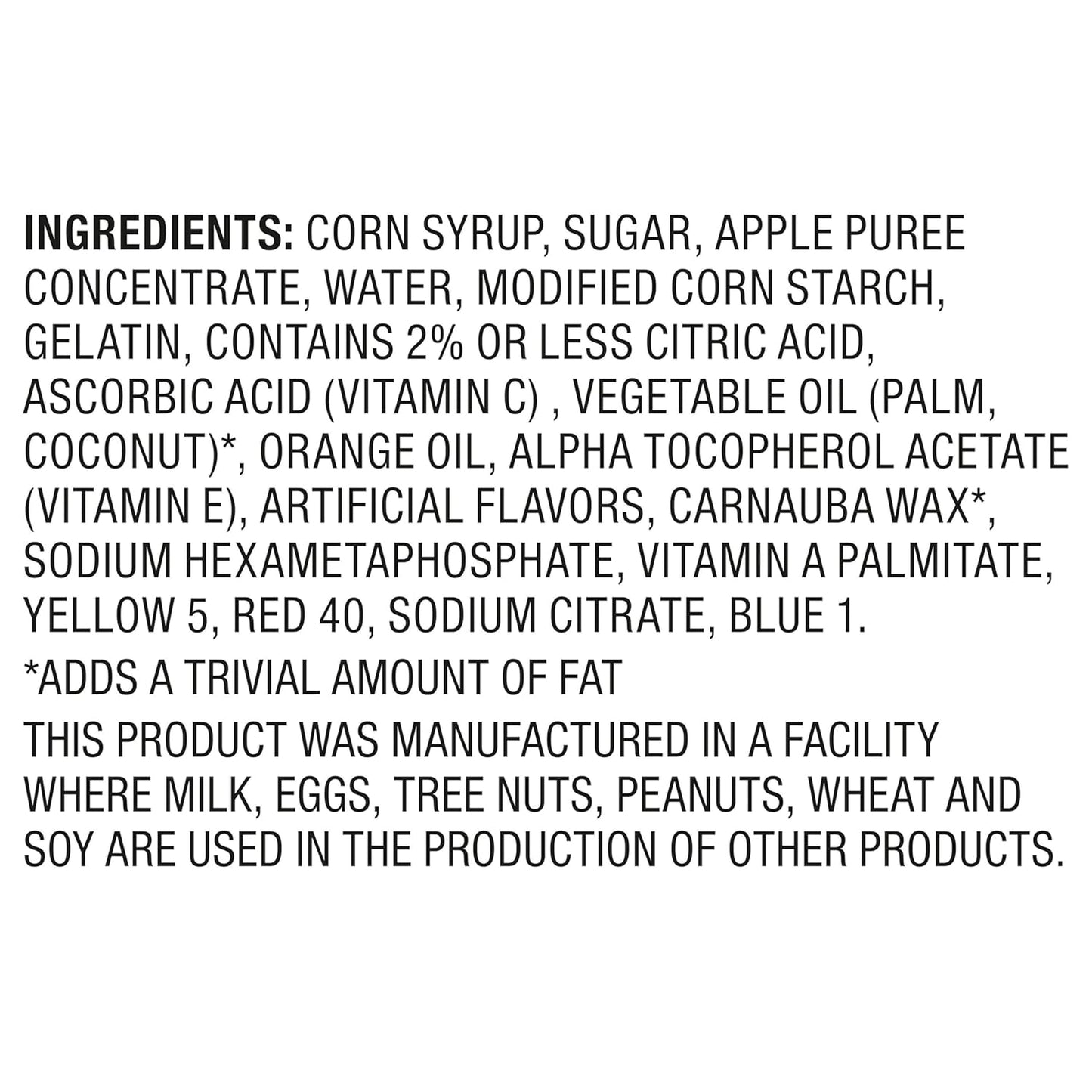 made with 7.1% real fruit puree and natural & artificial flavors