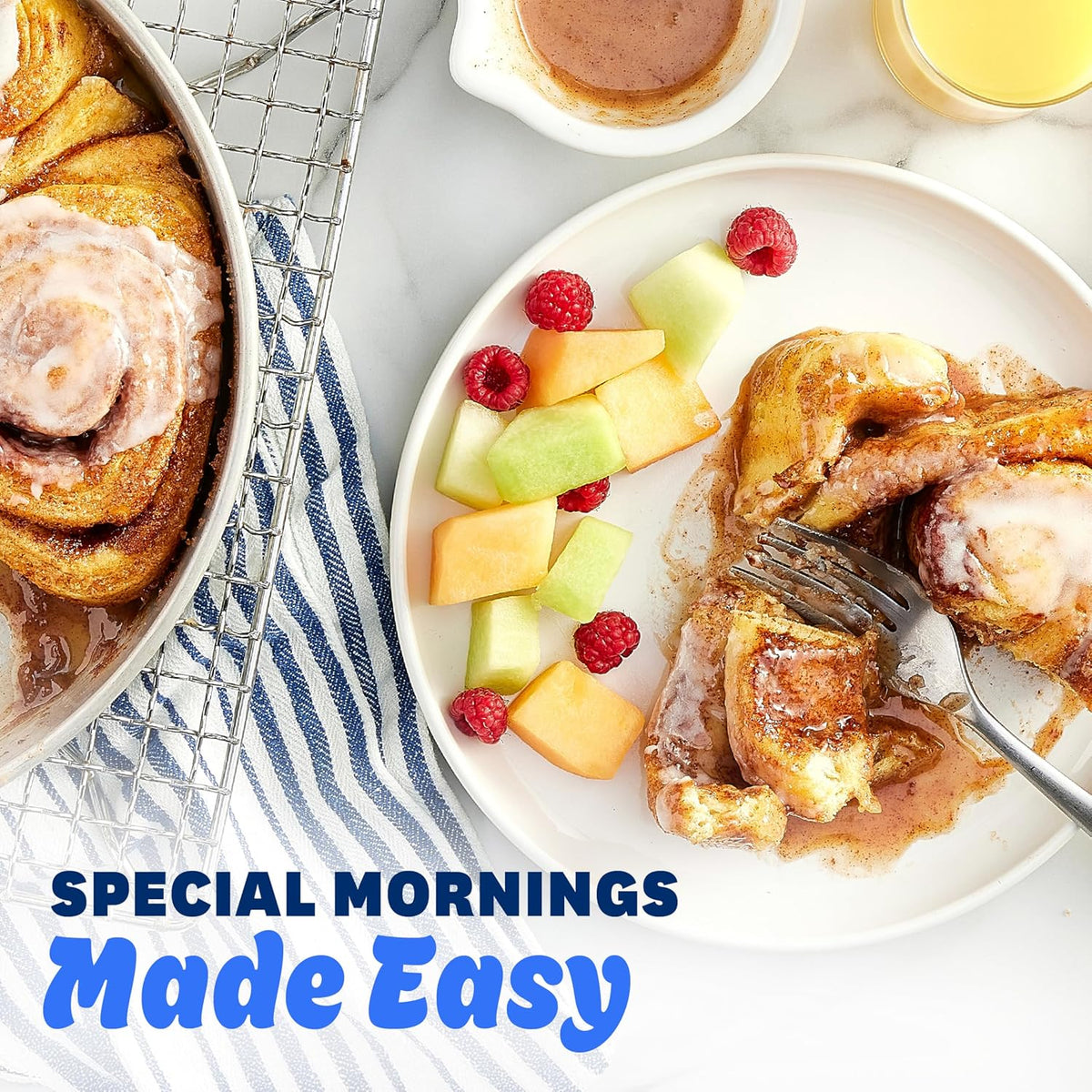 Pillsbury Grands! Cinnamon Rolls with Cinnabon Original Icing – Easy Home Office Brunch Addition, Five Cinnamon Rolls for a Focused Morning