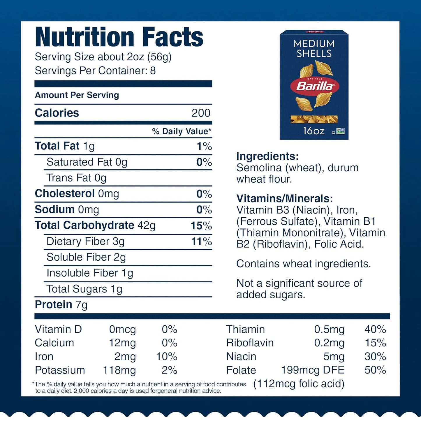 made with durum wheat semolina for firm al dente texture