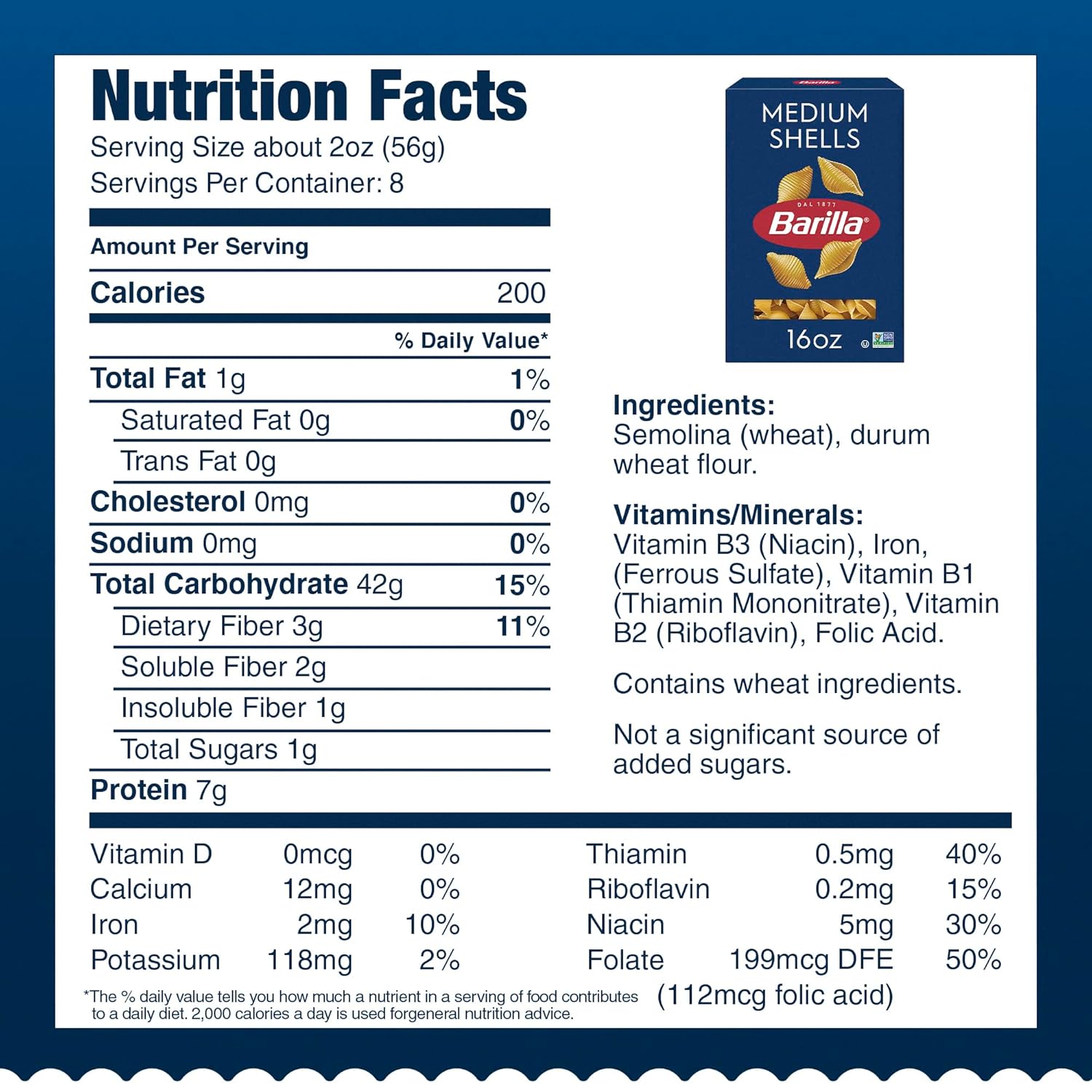 made with durum wheat semolina for firm al dente texture
