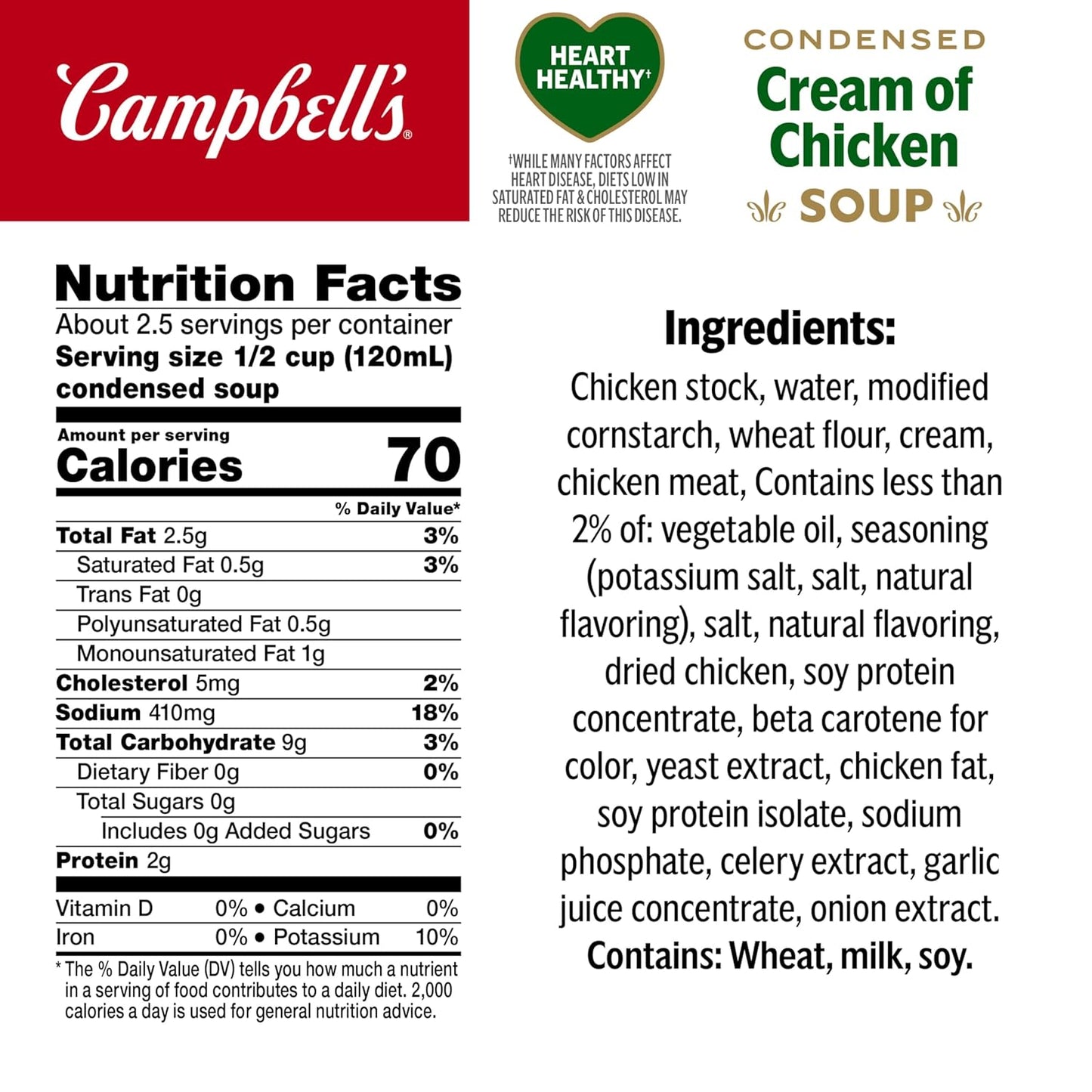 made with farm-fresh cream, quality chicken stock, and antibiotic-free chicken meat