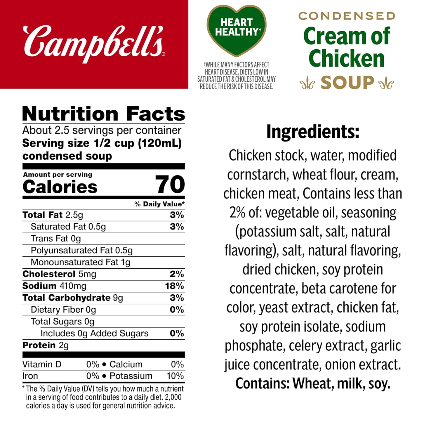 made with farm-fresh cream, quality chicken stock, and antibiotic-free chicken meat
