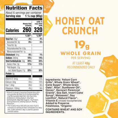 made with honey for natural sweetness without artificial sweeteners