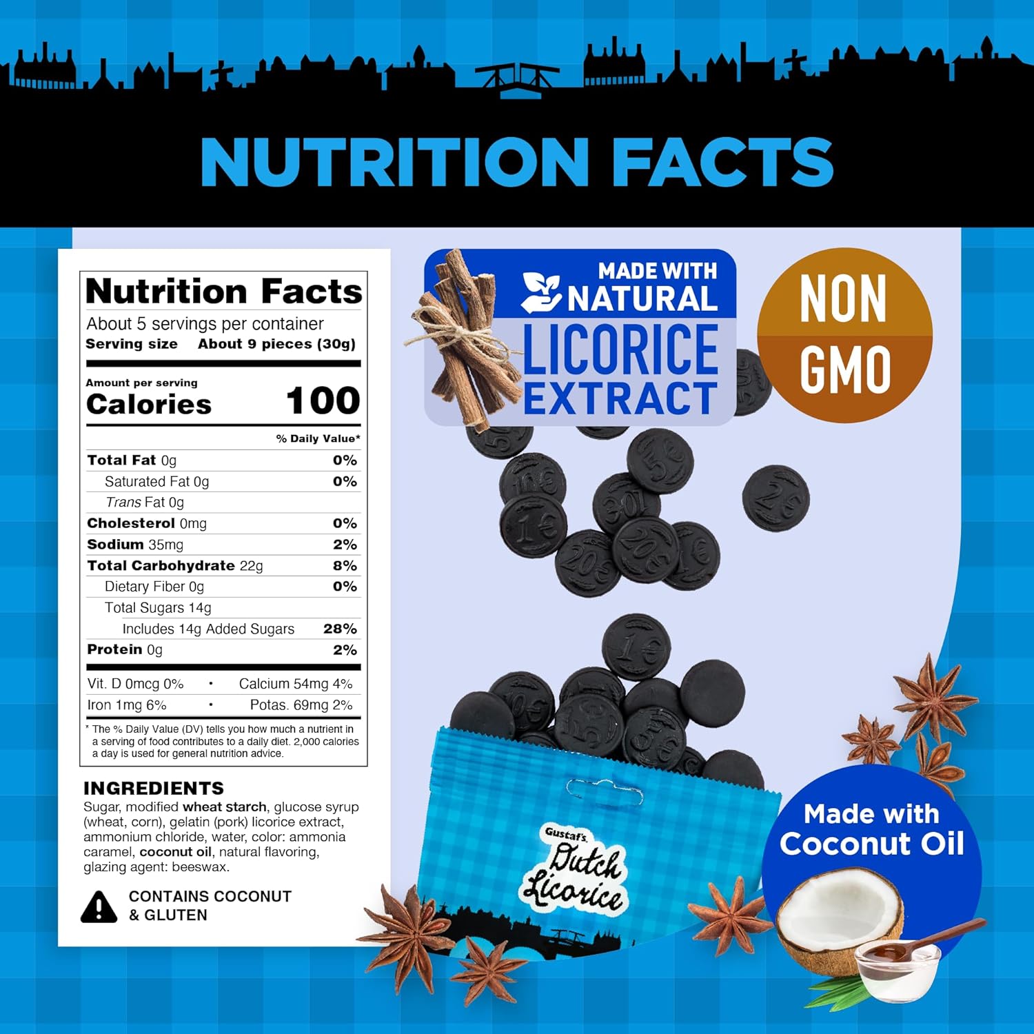 made with natural licorice extract and coconut oil
