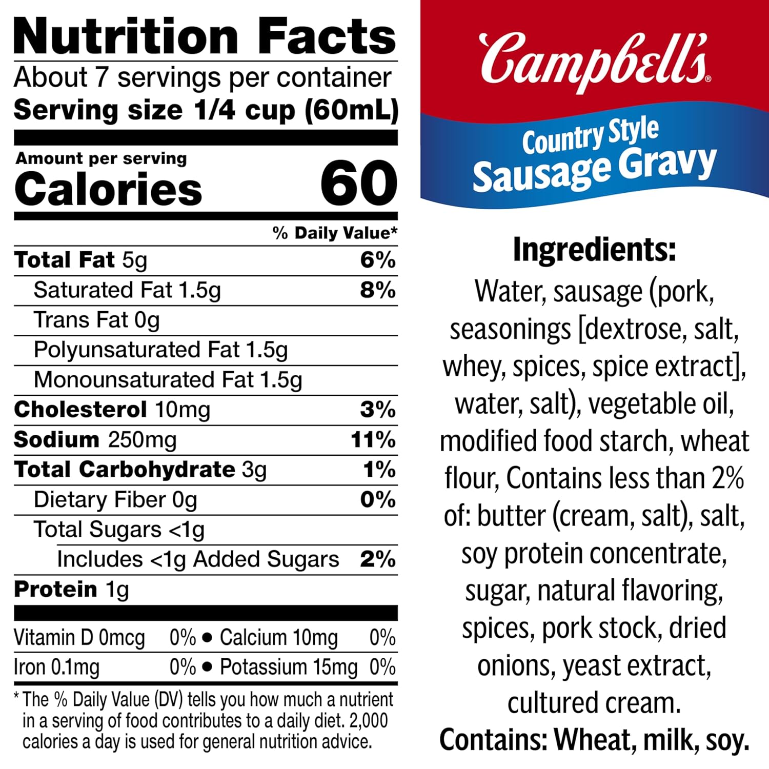 made with real country-style sausage crumbles