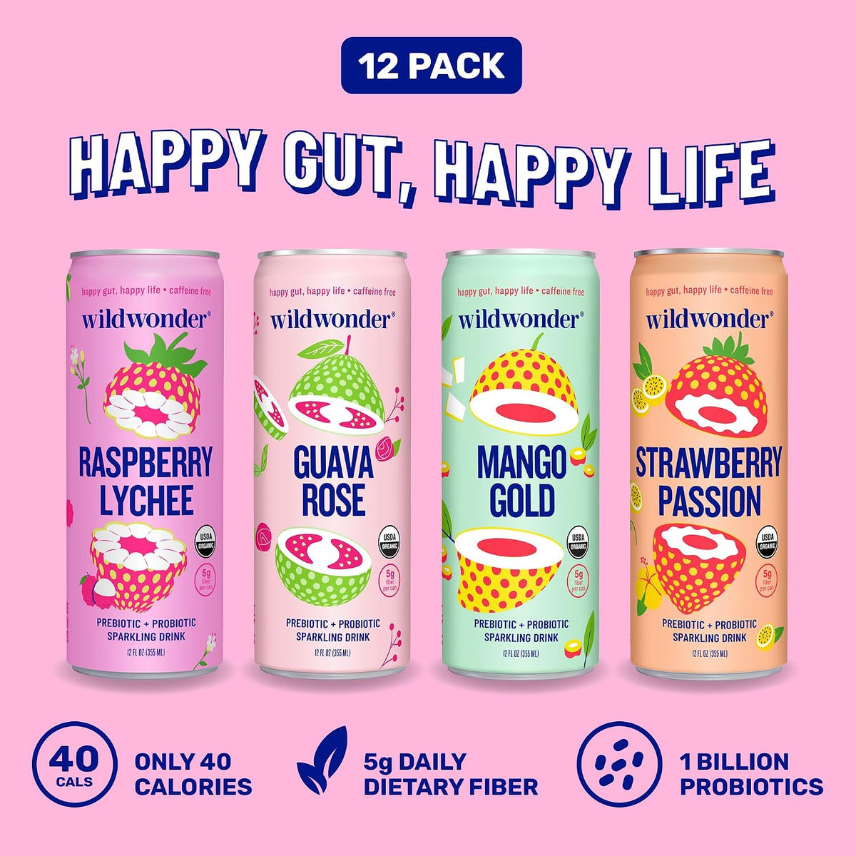 made with real fruit, freshly brewed herbs, functional herbs, and gut-health superfoods