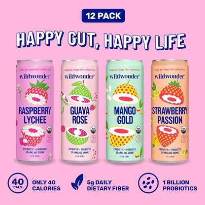 made with real fruit, freshly brewed herbs, functional herbs, and gut-health superfoods