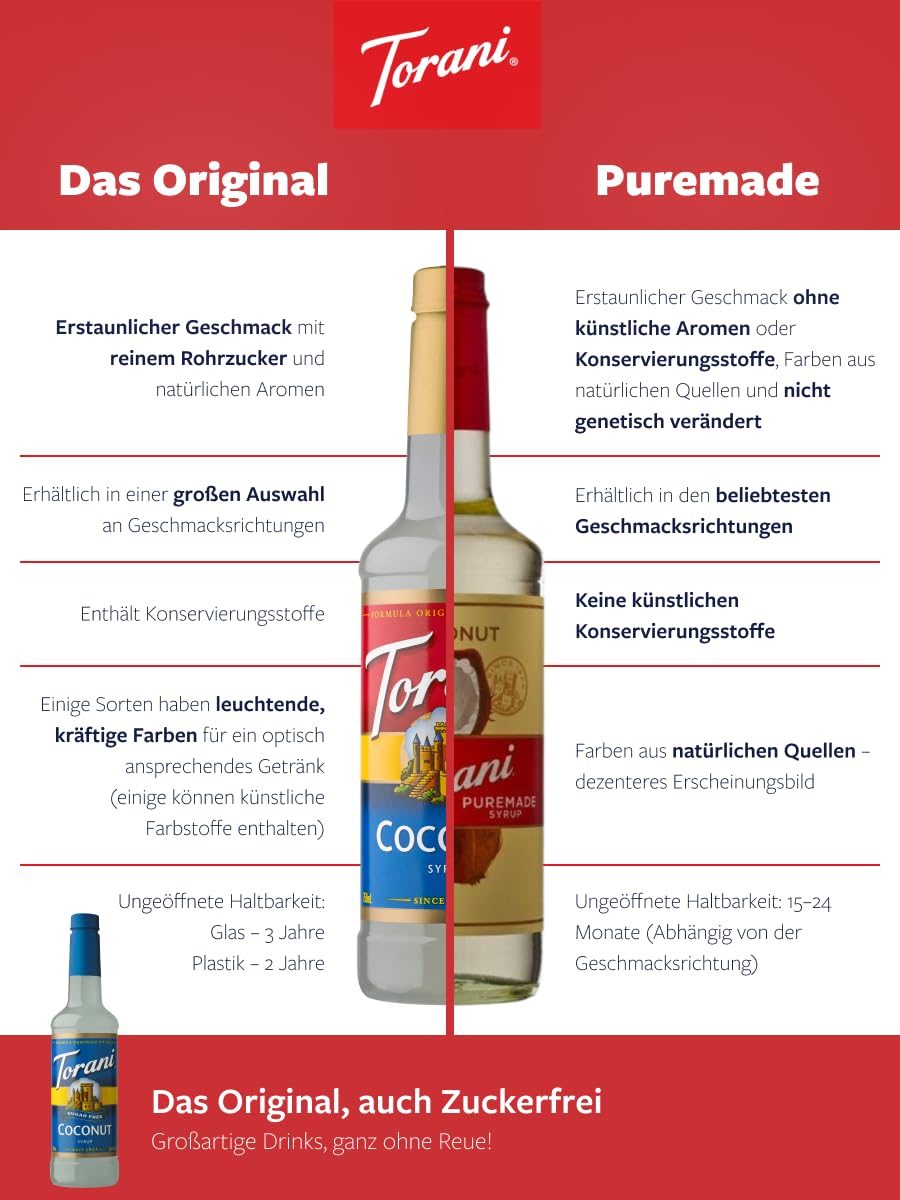 made with the finest ingredients per torani's quality standard, suitable for both drinks and dessert finishing
