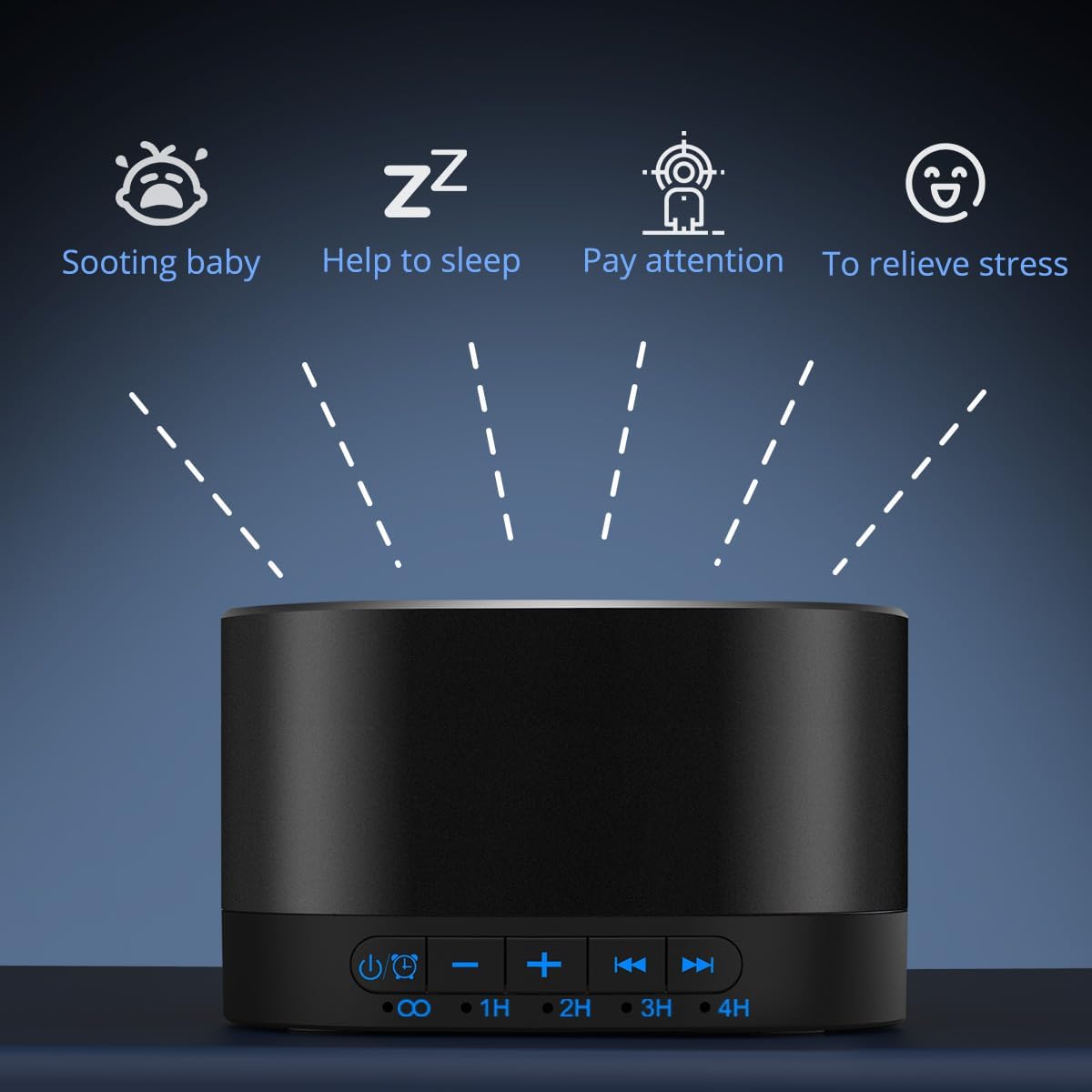 Magicteam Sound Office Sound Machine for Deep Work and Video Calls, Compact 3.01 Inch Footprint